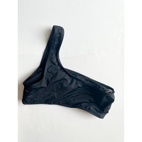 La Blanca Mesh-merizing One-Shoulder Bikini Top Black Size 10 New - Picture 5 of 7